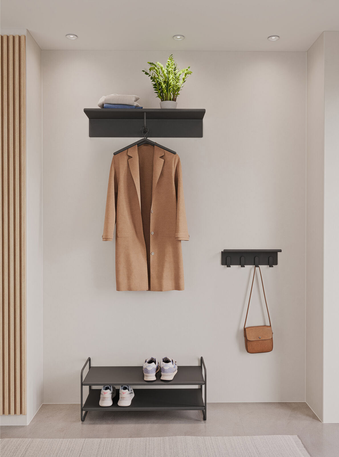 Zone A-Hallway Shelf Black