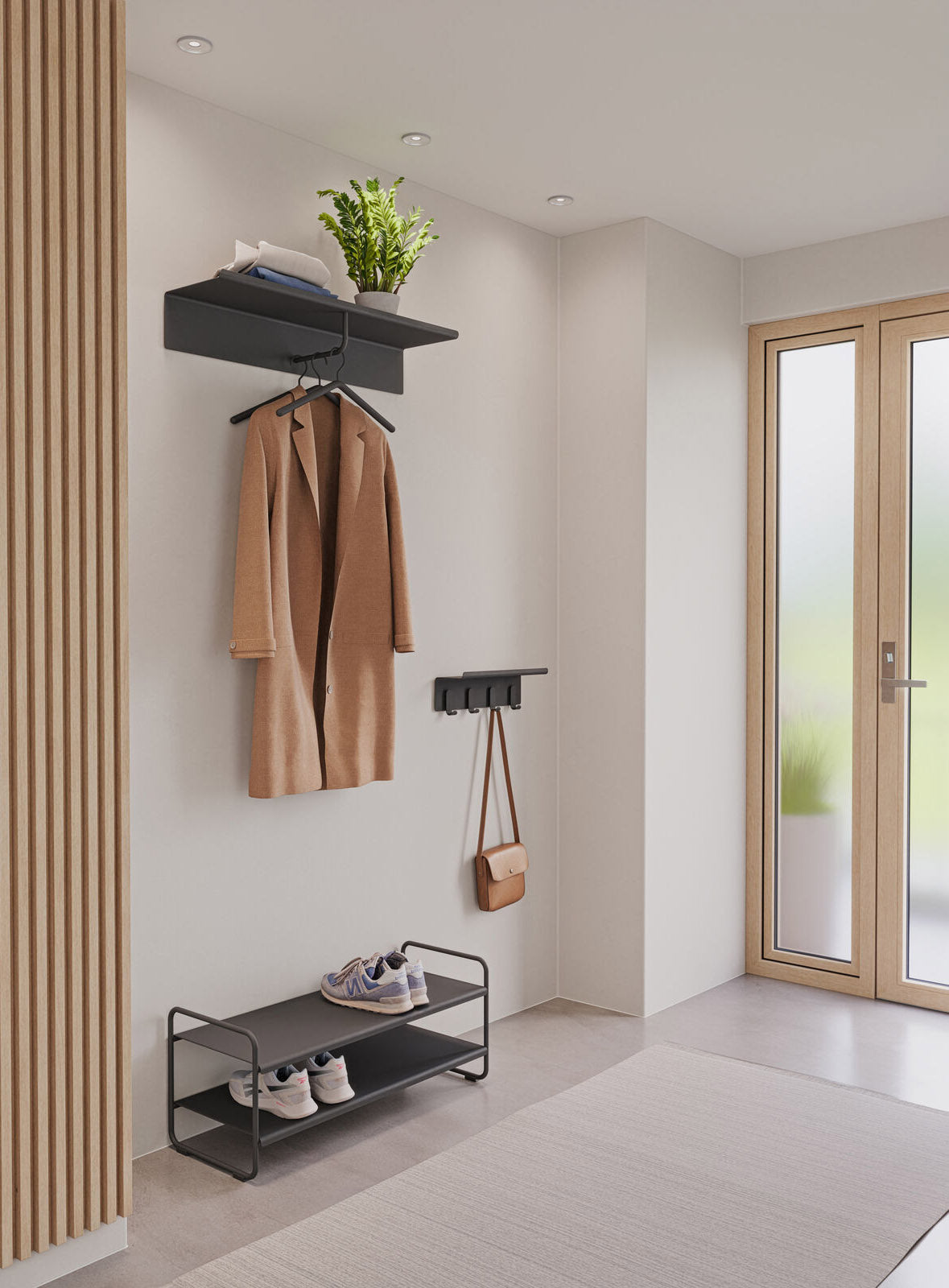 Zone A-Hallway Shelf Black