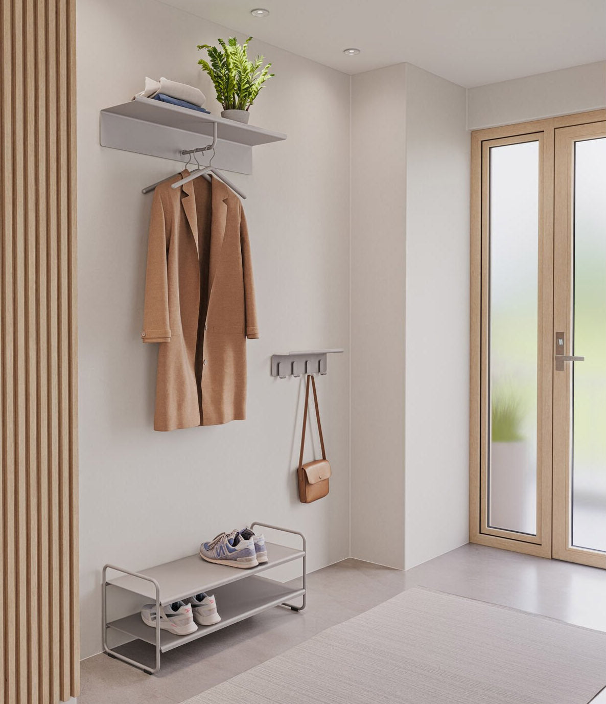 Zone A-Hallway Shelf Soft Grey