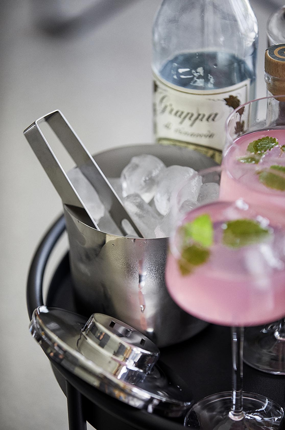 Zone  Rocks Ice Bucket With Tongs - Stainless Steel