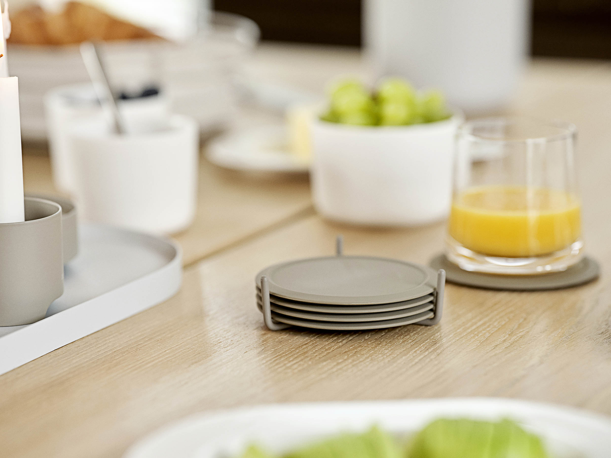 Zone Singles Coasters (Set of 6) - Taupe