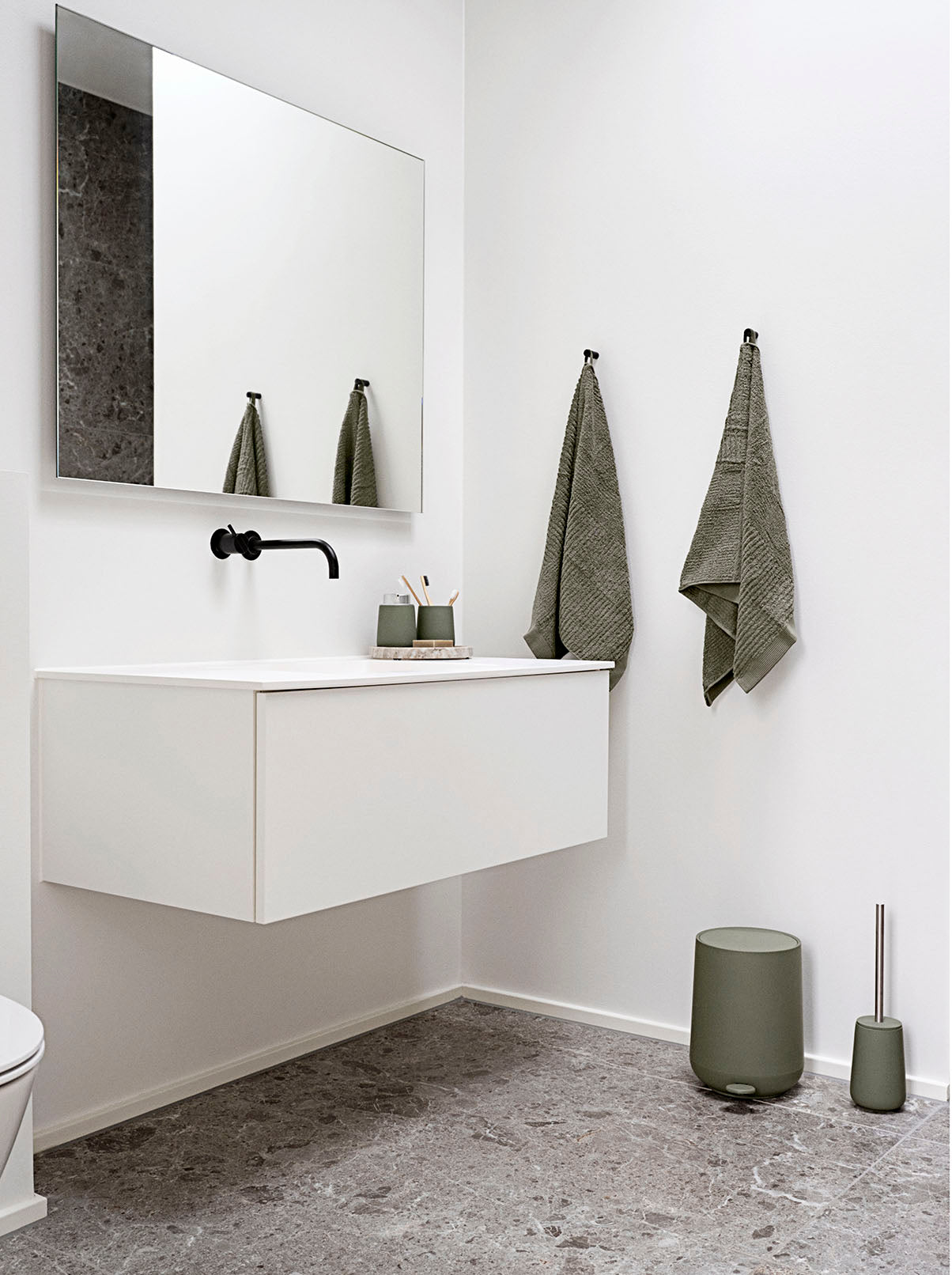 Zone Nova Pedal Bin 3L - Olive Green