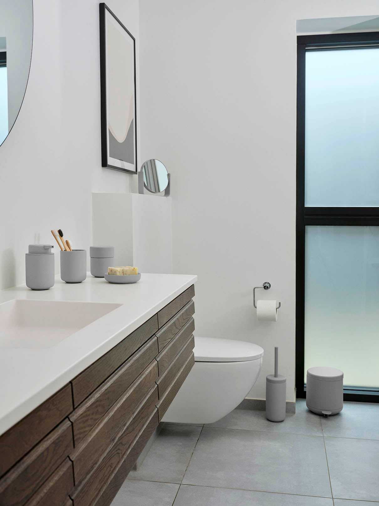 Zone Nova Pedal Bin 3L - Soft Grey