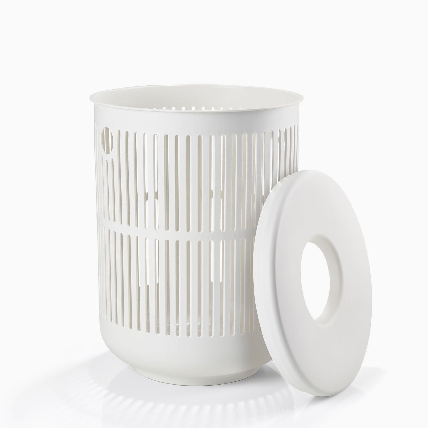 Zone Ume Laundry Basket with Lid 60L - White