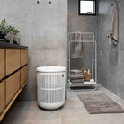 Zone Ume Laundry Basket with Lid 60L - White