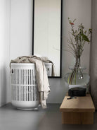 Zone Ume Laundry Basket with Lid 60L - White