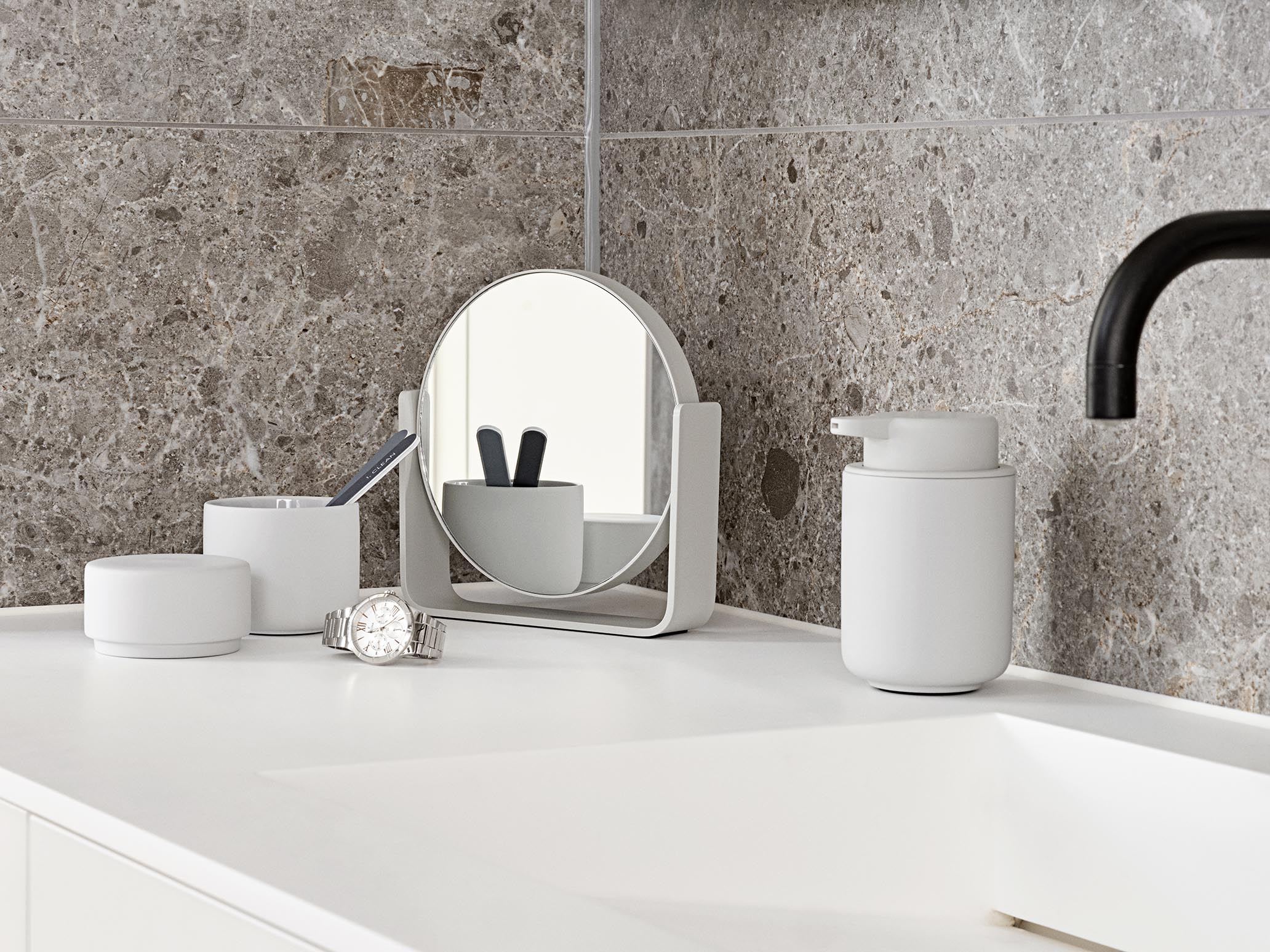 Zone Ume Soap Dispenser Soft Grey