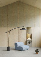Muuto Contra Floor Lamp Anthracite Black with Concrete Base