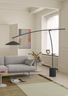 Muuto Contra Floor Lamp Anthracite Black with Concrete Base