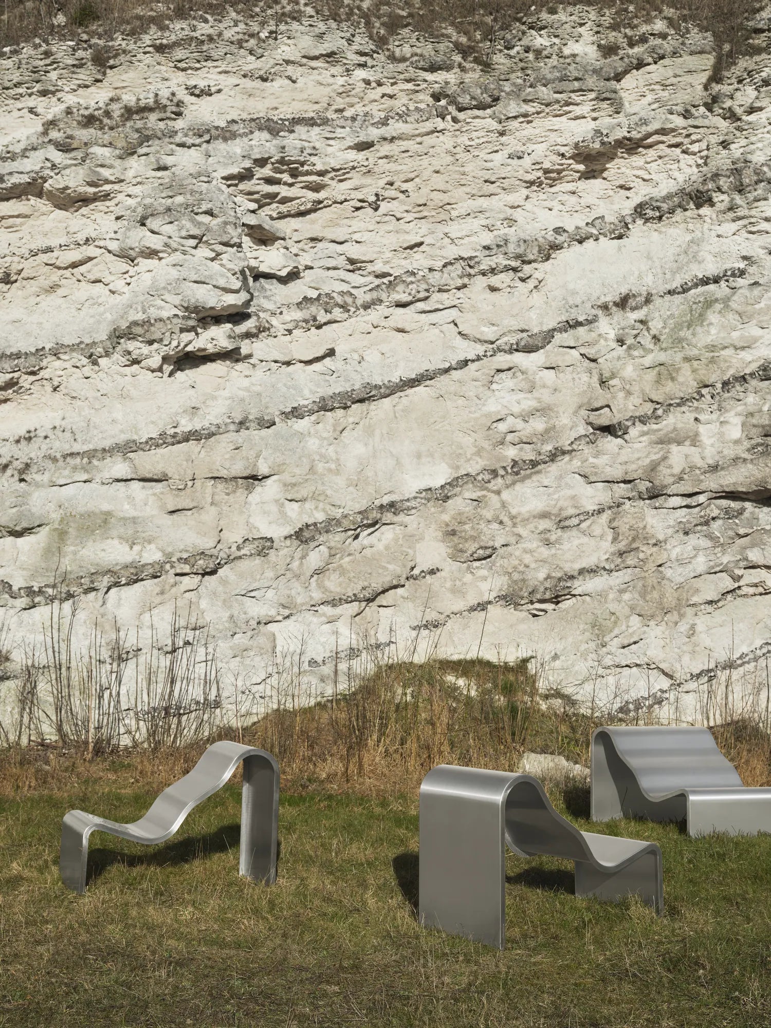 Muuto Dream View Bench Brushed Stainless Steel