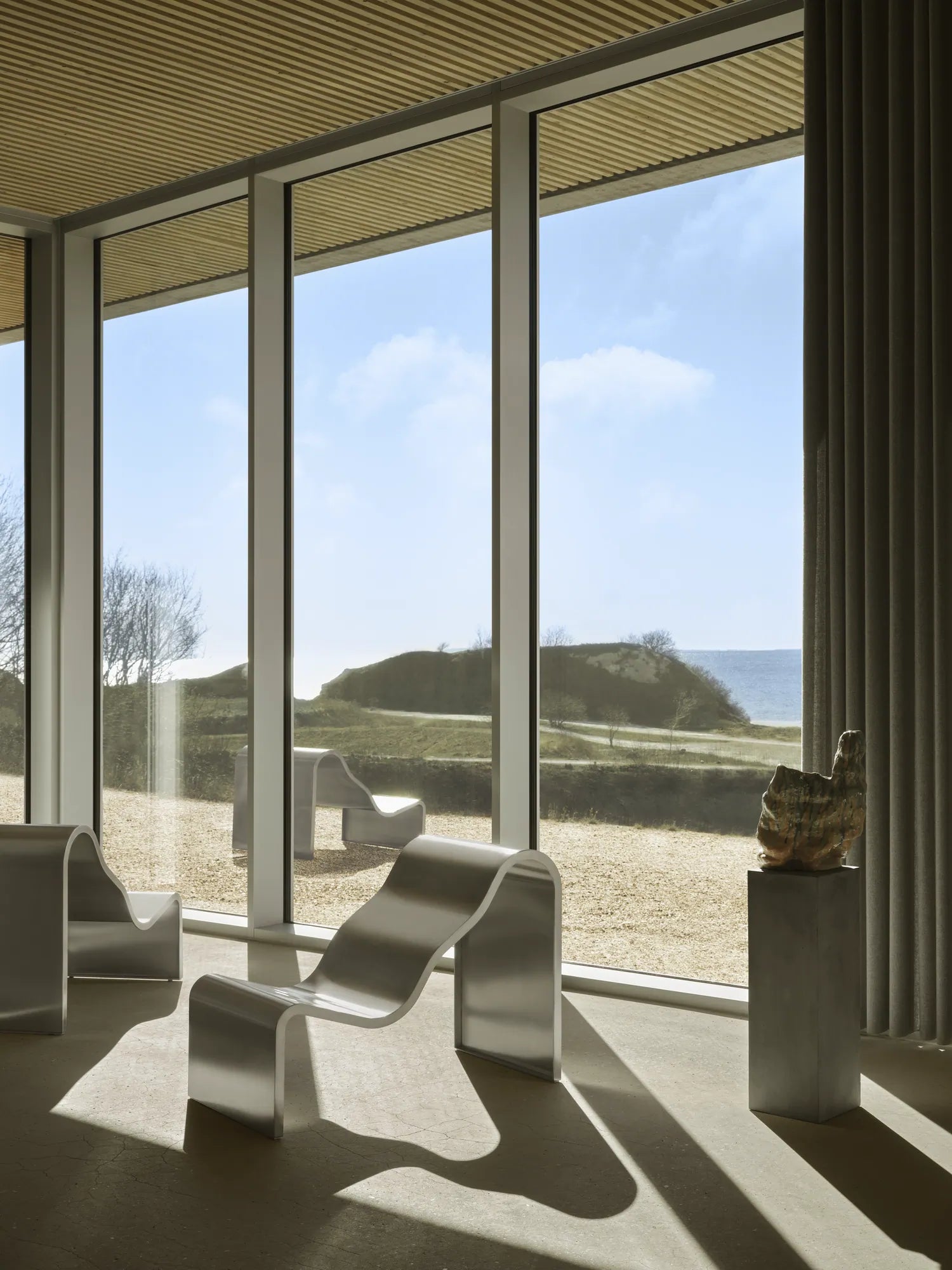 Muuto Dream View Bench Brushed Stainless Steel