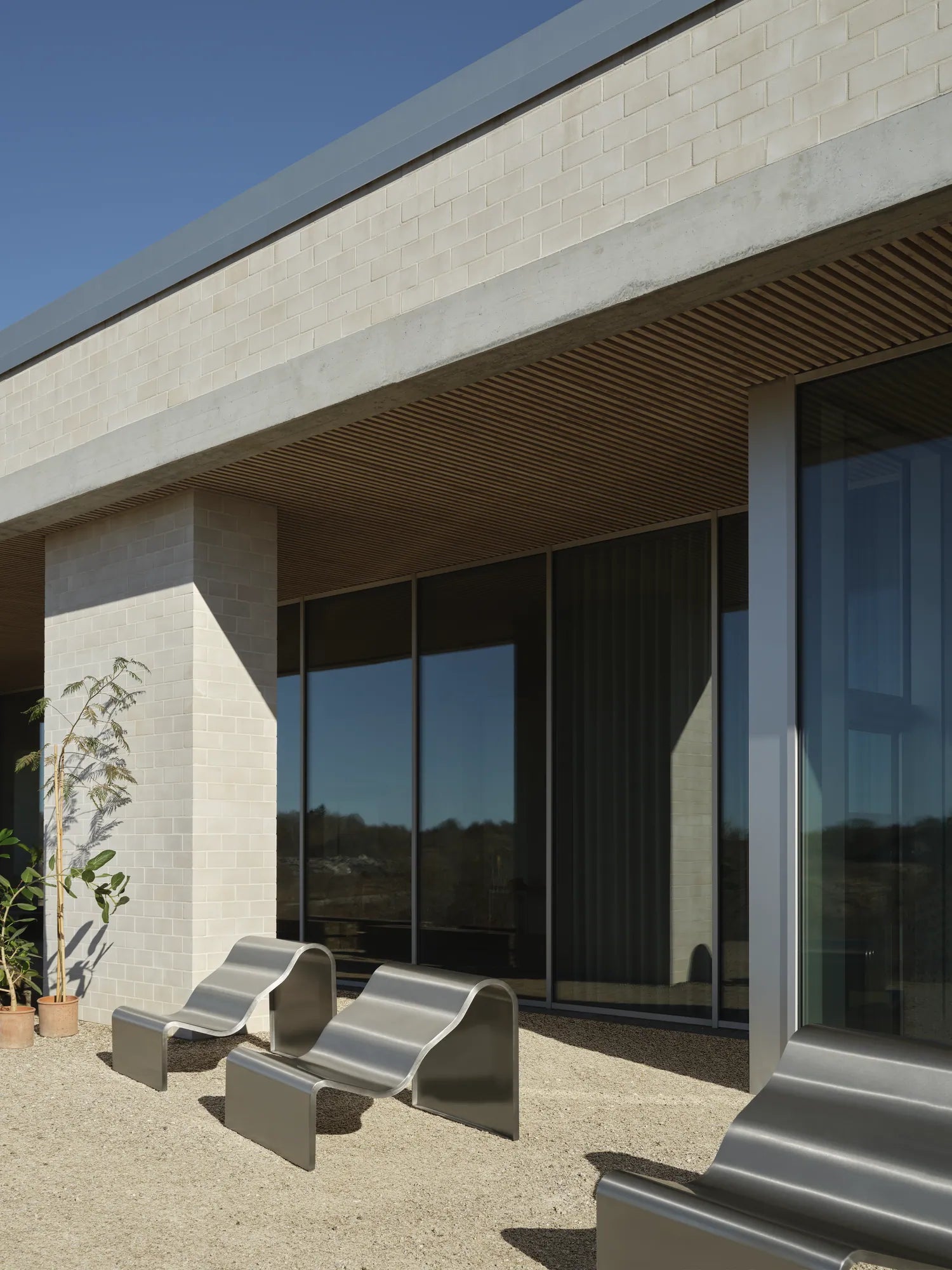 Muuto Dream View Bench Brushed Stainless Steel