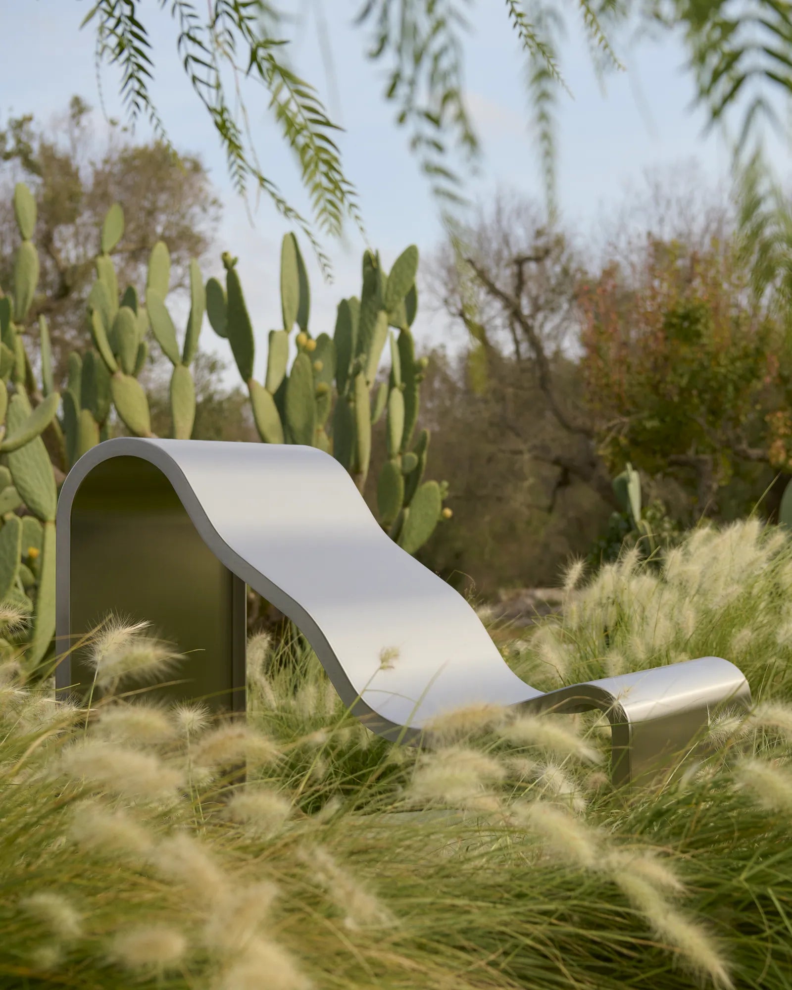 Muuto Dream View Bench Brushed Stainless Steel
