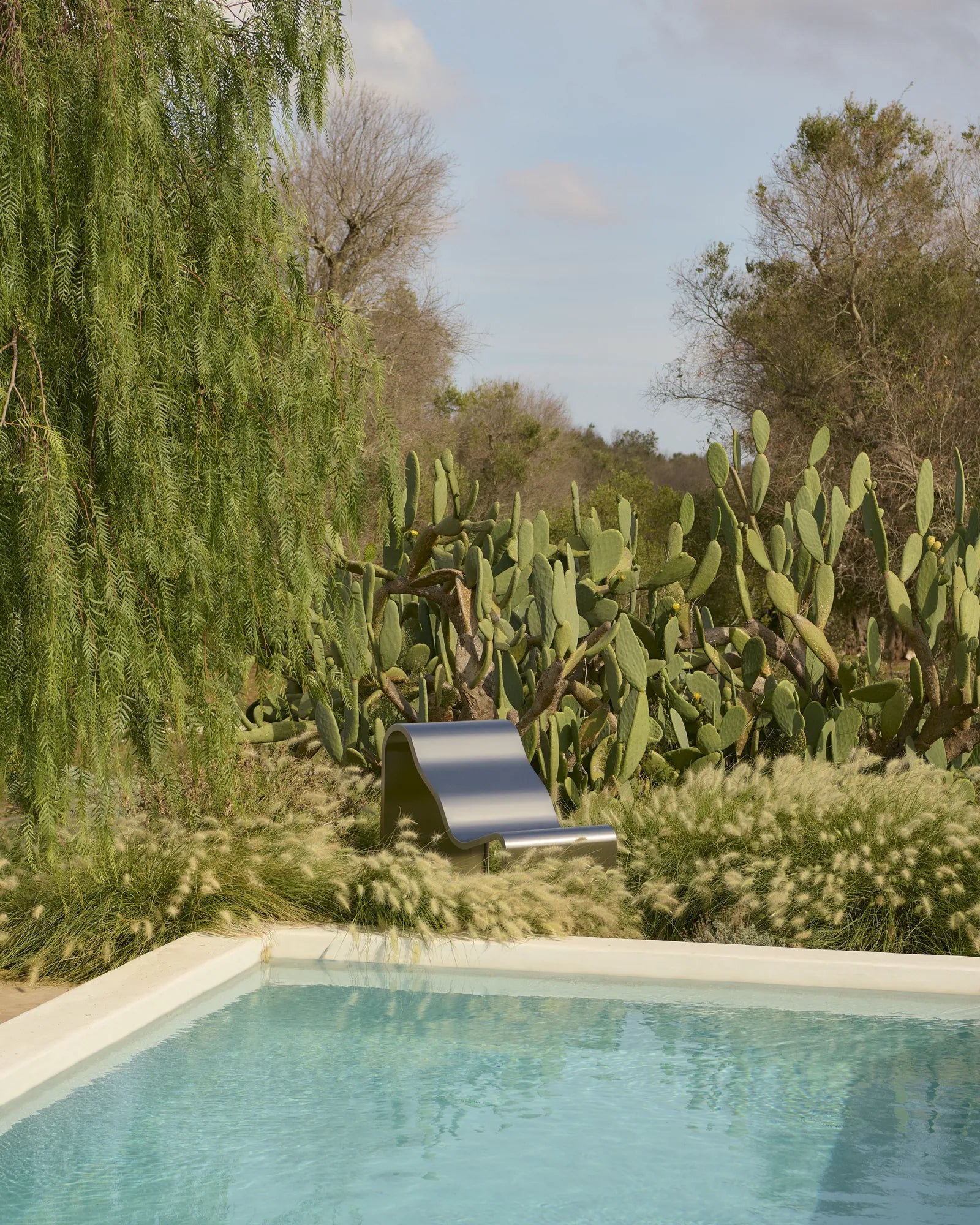 Muuto Dream View Bench Brushed Stainless Steel