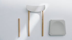 HAY Pack Chair 10 Solid Oak Base Polypropylene