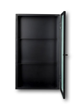 Ferm Living Haze Wall Cabinet Reeded Glass Black