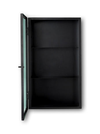 Ferm Living Haze Wall Cabinet Reeded Glass Black