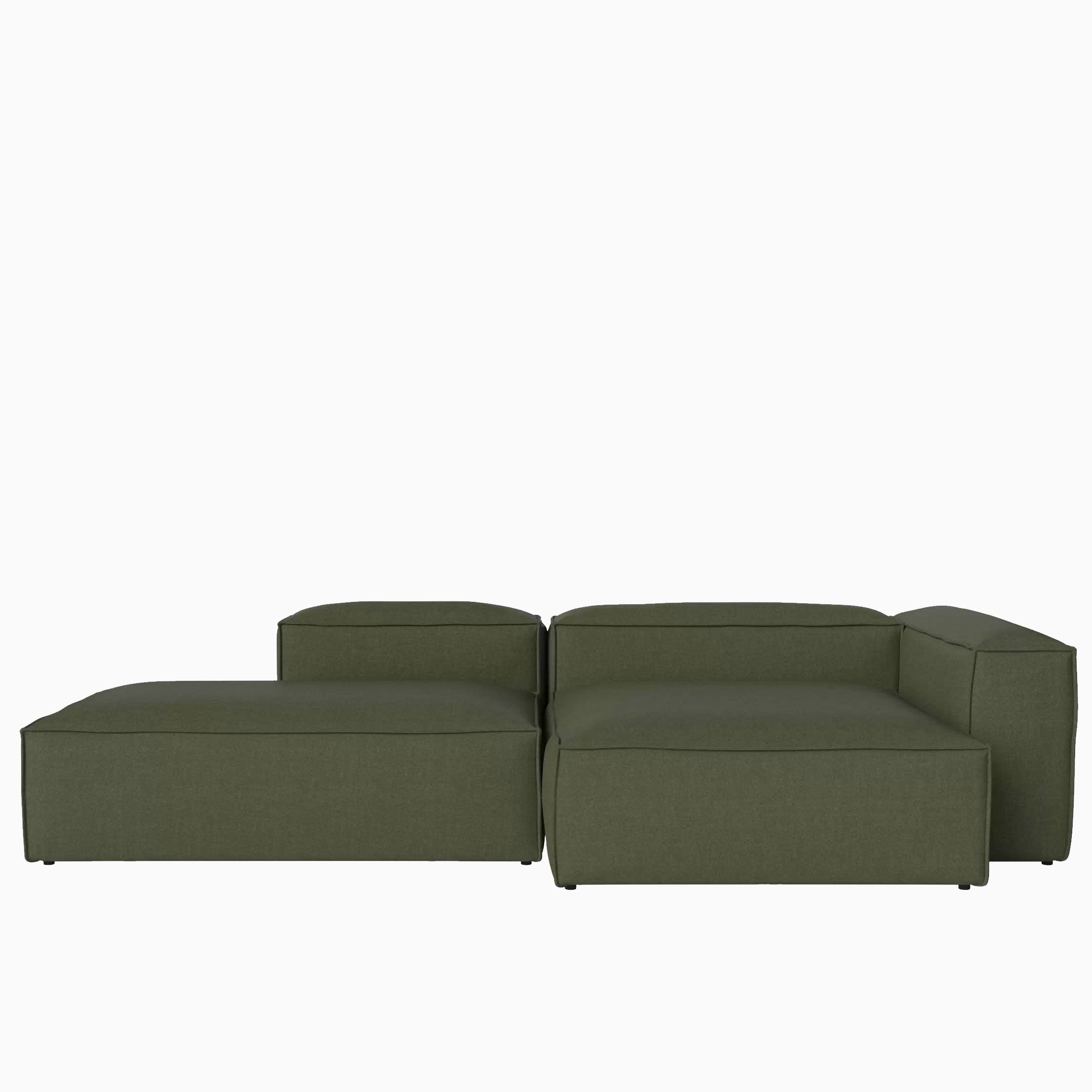 Bolia Cosima Sofa Large Chaise with Open End Left Soil Dark Green
