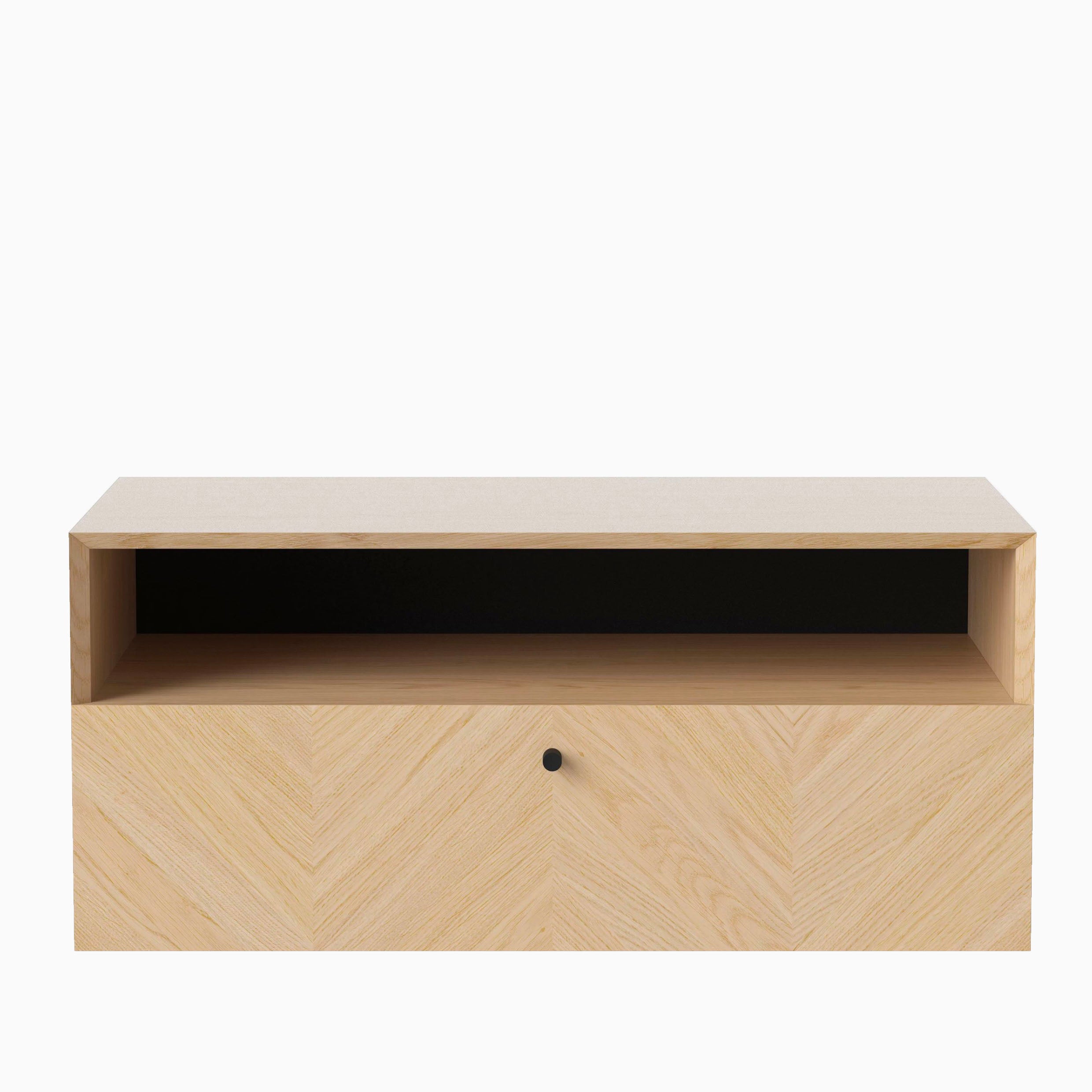 Bolia Luxe 1 Drawer Wide White Stained Oak