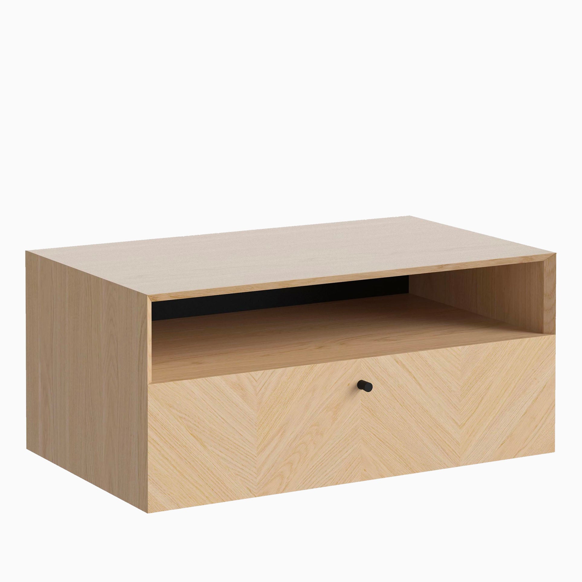 Bolia Luxe 1 Drawer Wide White Stained Oak