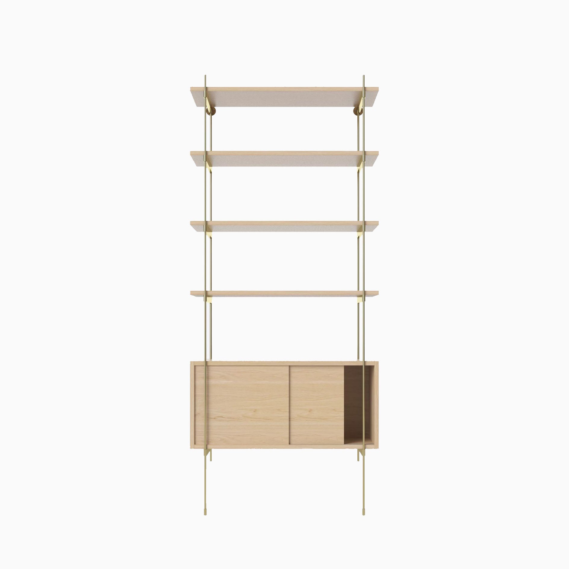 Bolia Rod 5 White Oiled Oak Brass