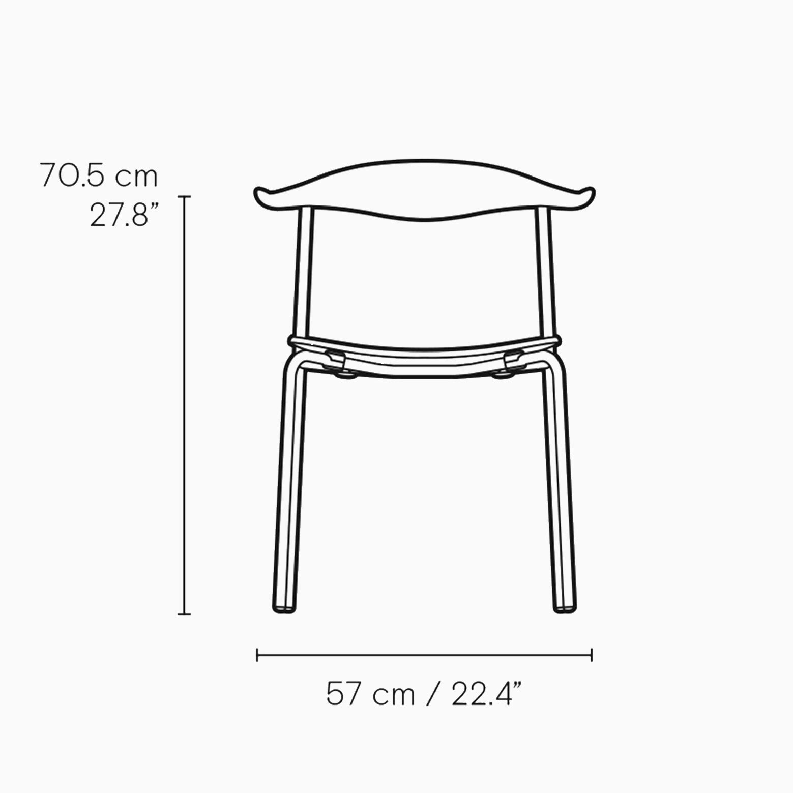 Carl Hansen & Son CH88 Chair Dimensions