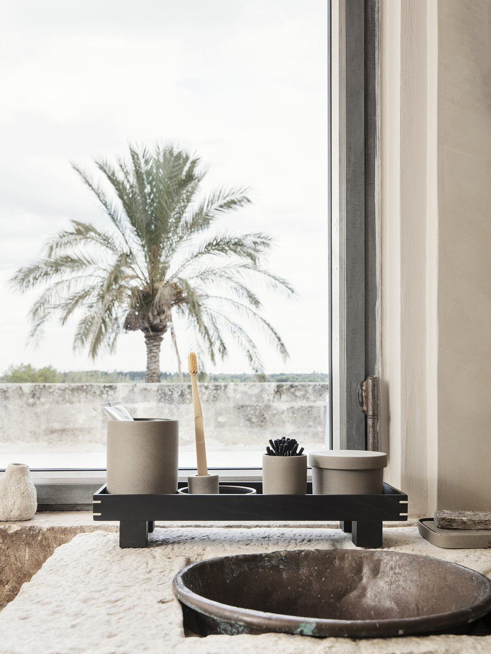 Ferm Living Bon Wooden Tray Extra Small Dark Stained Oak