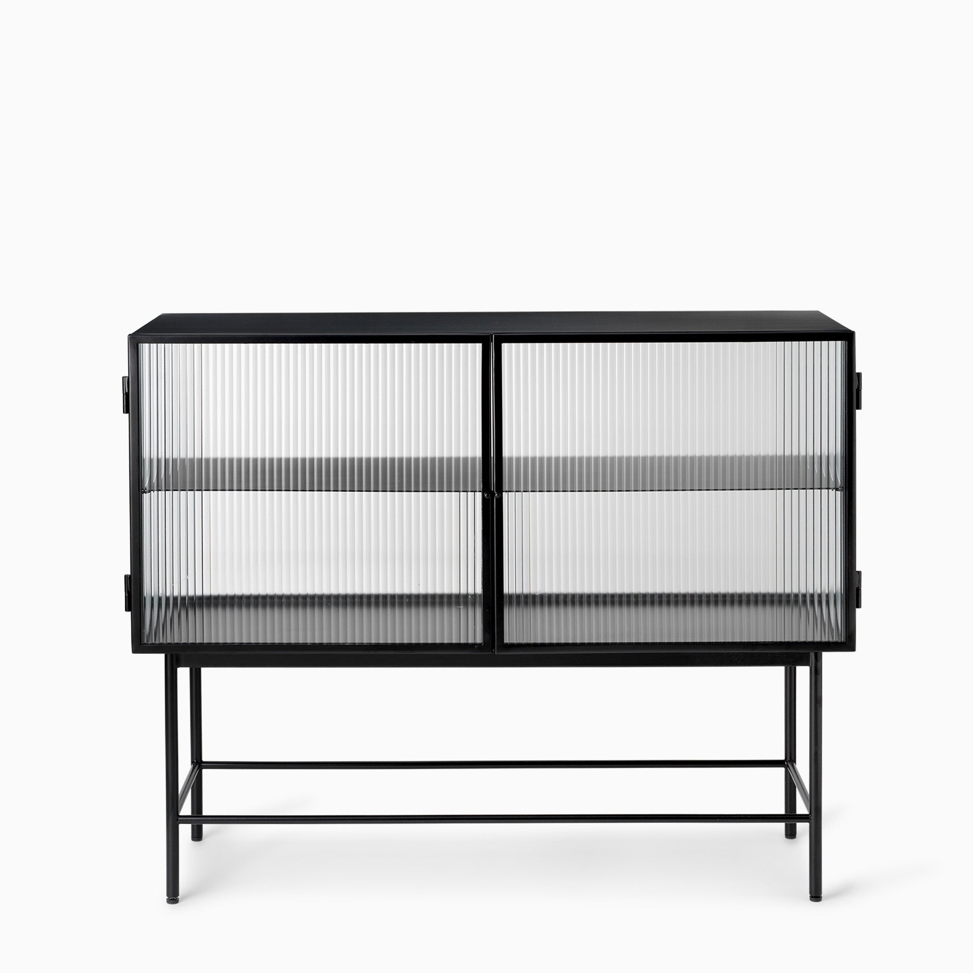 Ferm Living Haze Sideboard Reeded Glass Black