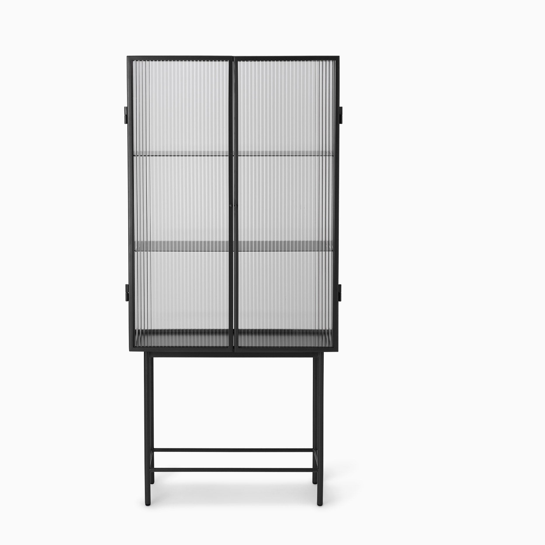 Ferm Living Haze Vitrine Reeded Glass Black