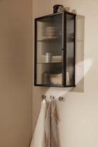 Ferm Living Haze Wall Cabinet Reeded Glass Black