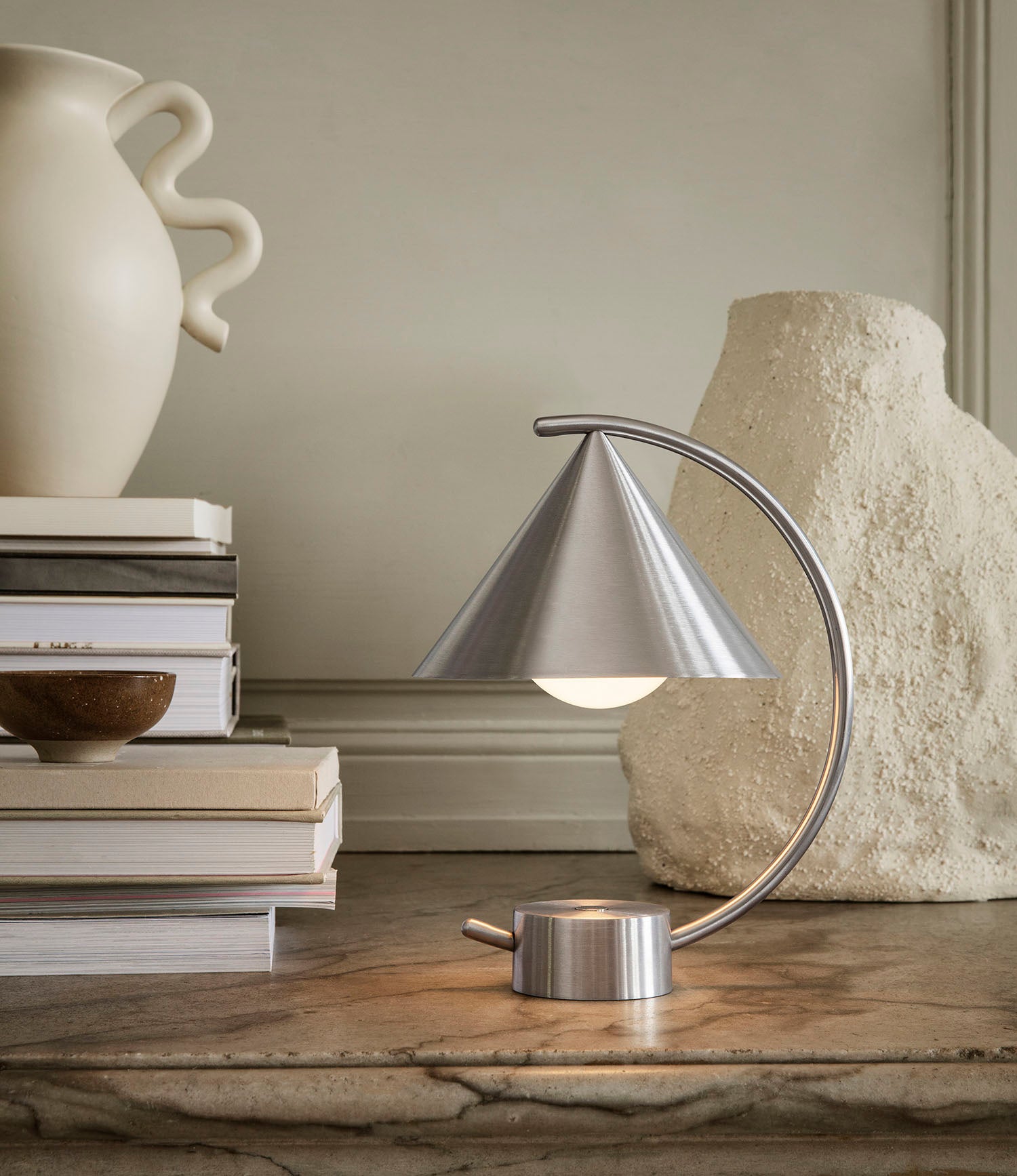 Ferm Living Meridian Lamp Brushed Steel
