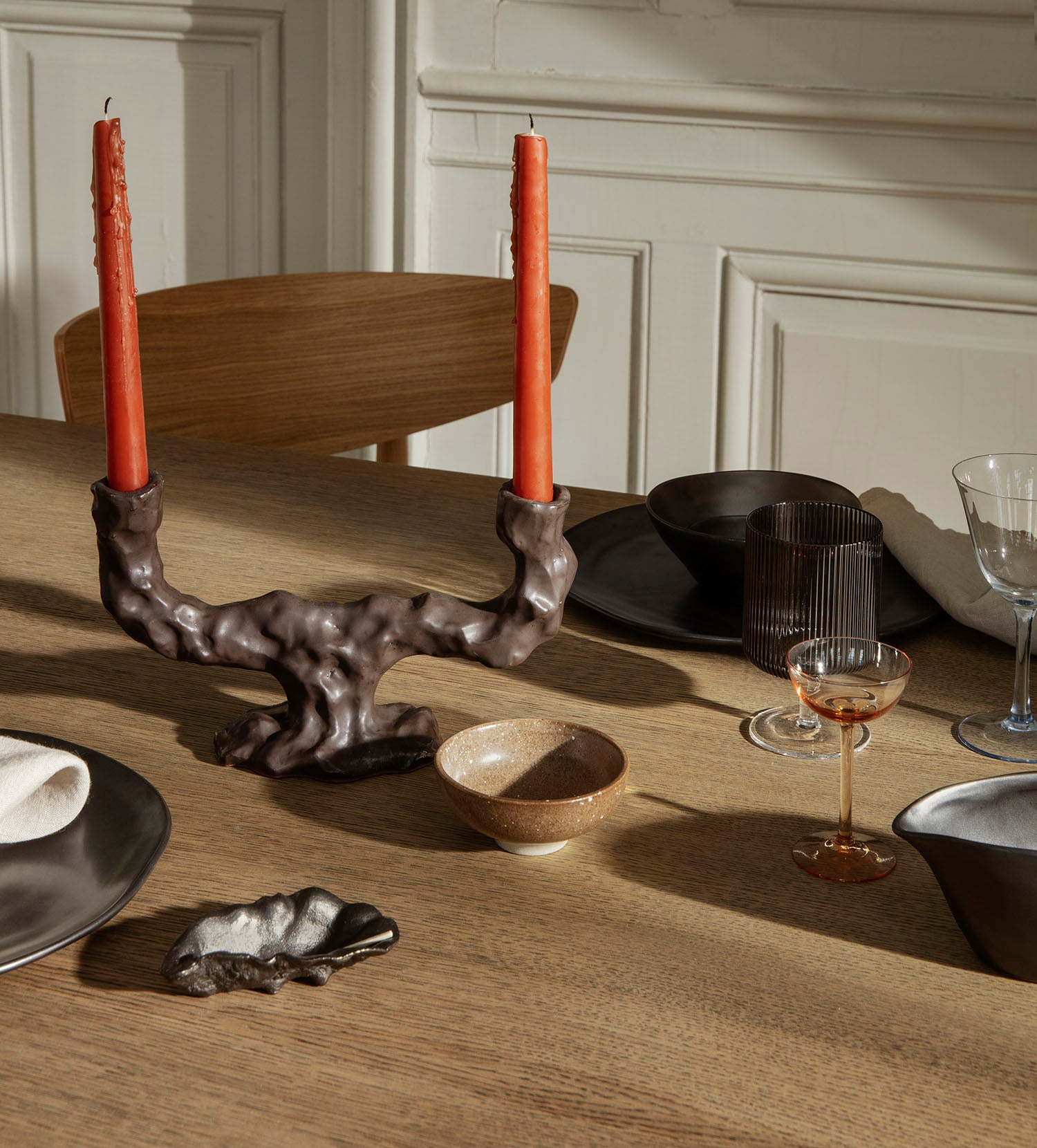 Ferm Living Oyster Bowl Black Brass