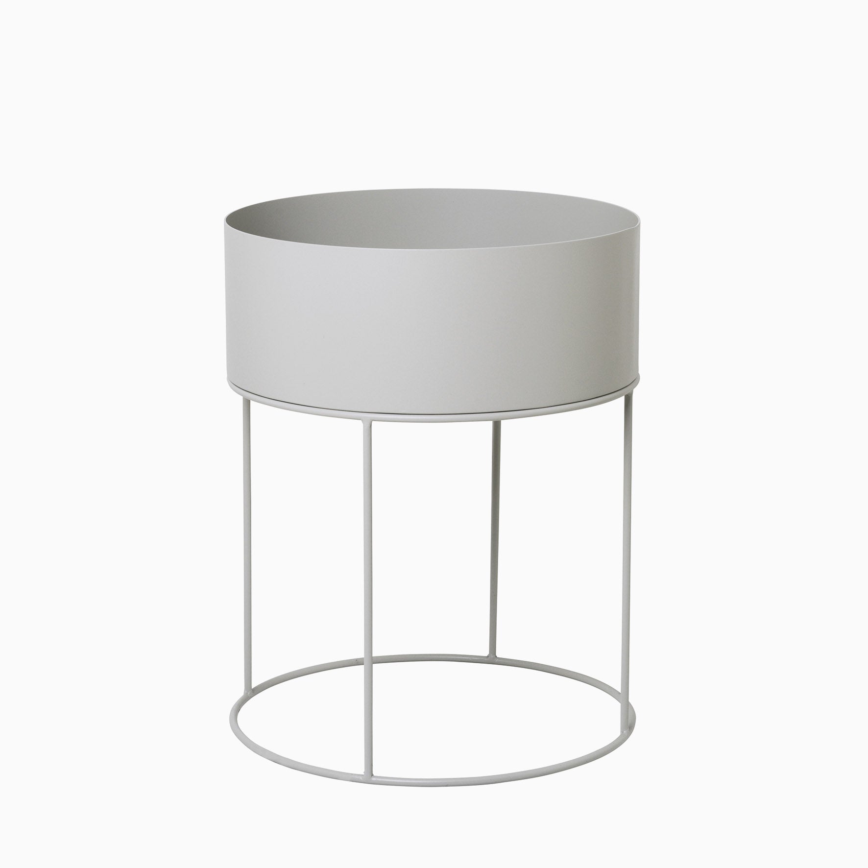 Ferm Living Plant Box Round Light Grey
