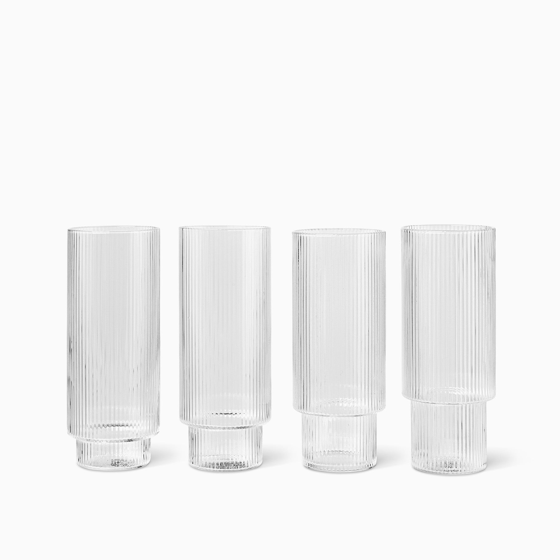 Ferm Living Ripple Glasses Long Clear