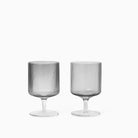 Ferm Living Ripple Wine Glasses Smoked