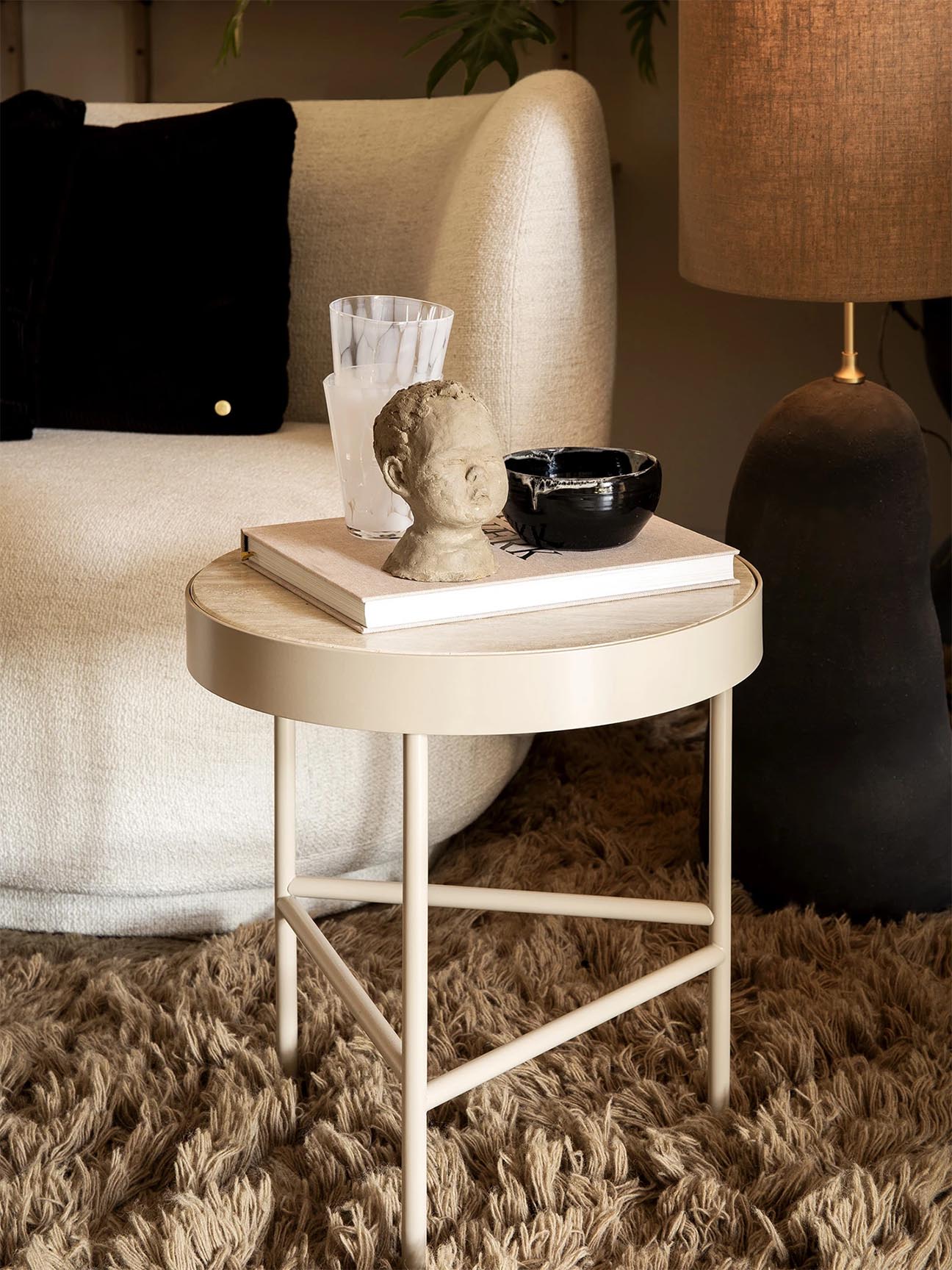 Ferm Living Travertine Table Cashmere