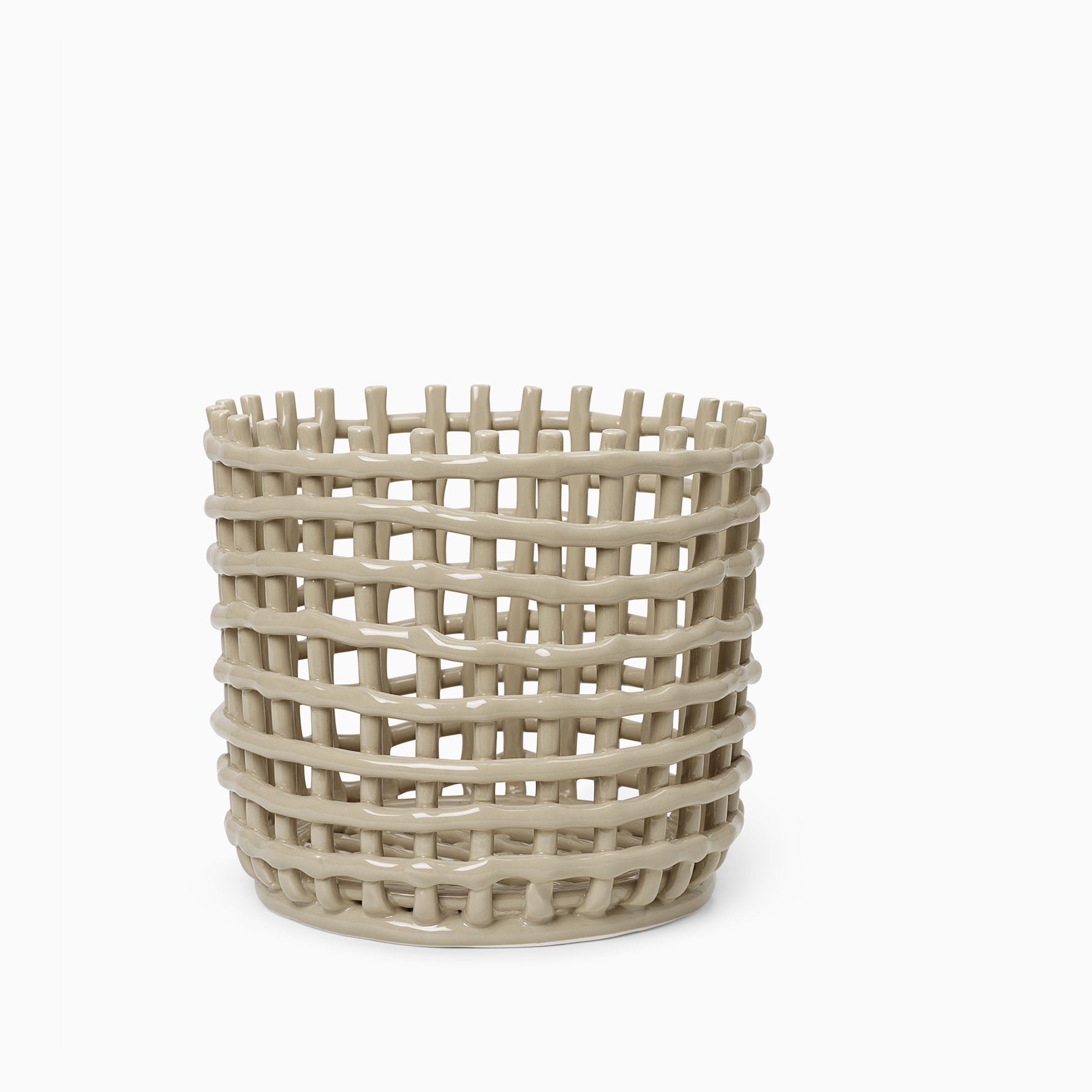 Ferm Living Ceramic Basket Large Cashmere