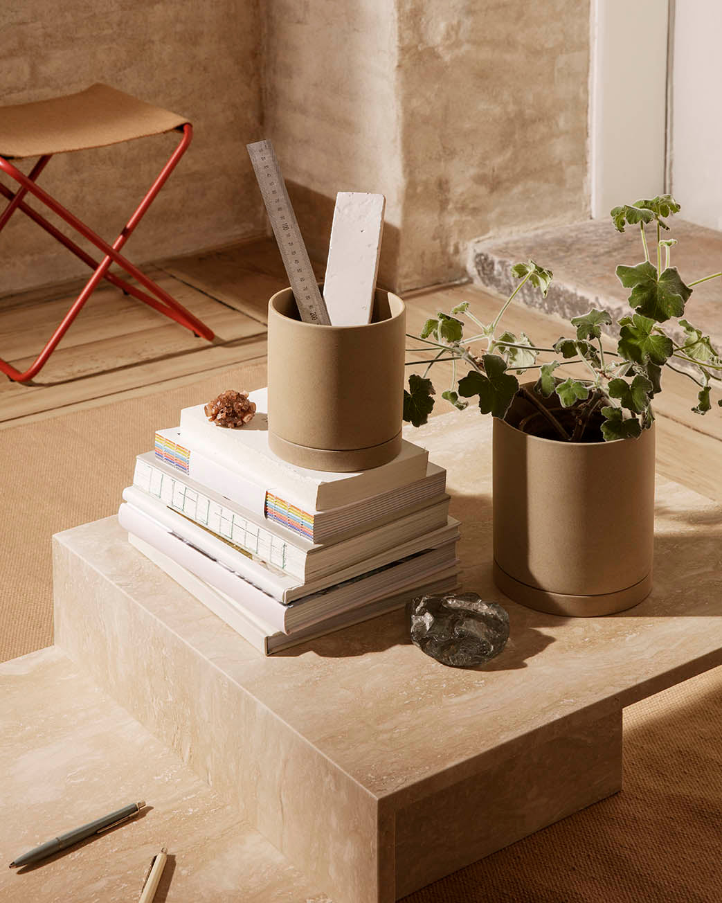 Ferm Living Distinct Coffee Table - Travertine