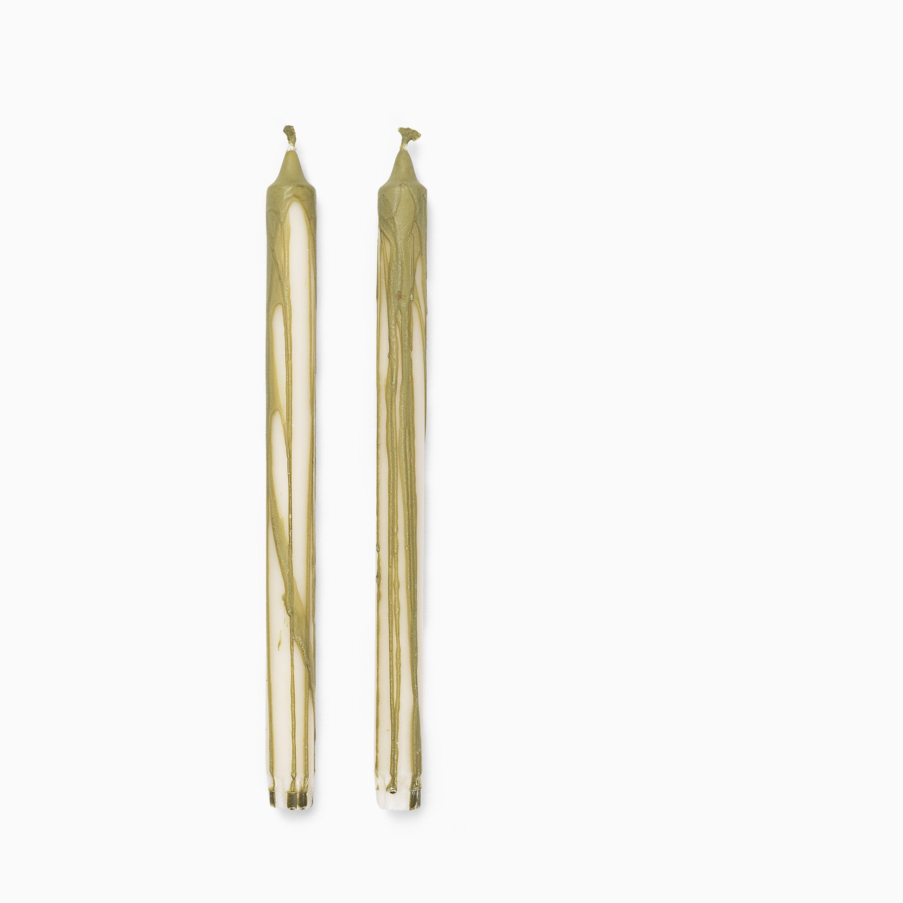 Ferm Living Dryp Candles Olive Green
