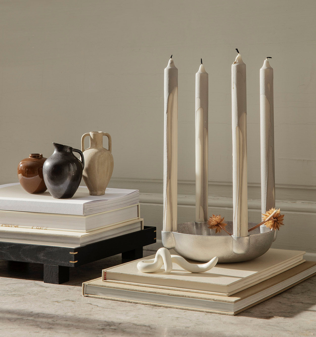 Ferm Living Dryp Candles Warm Grey