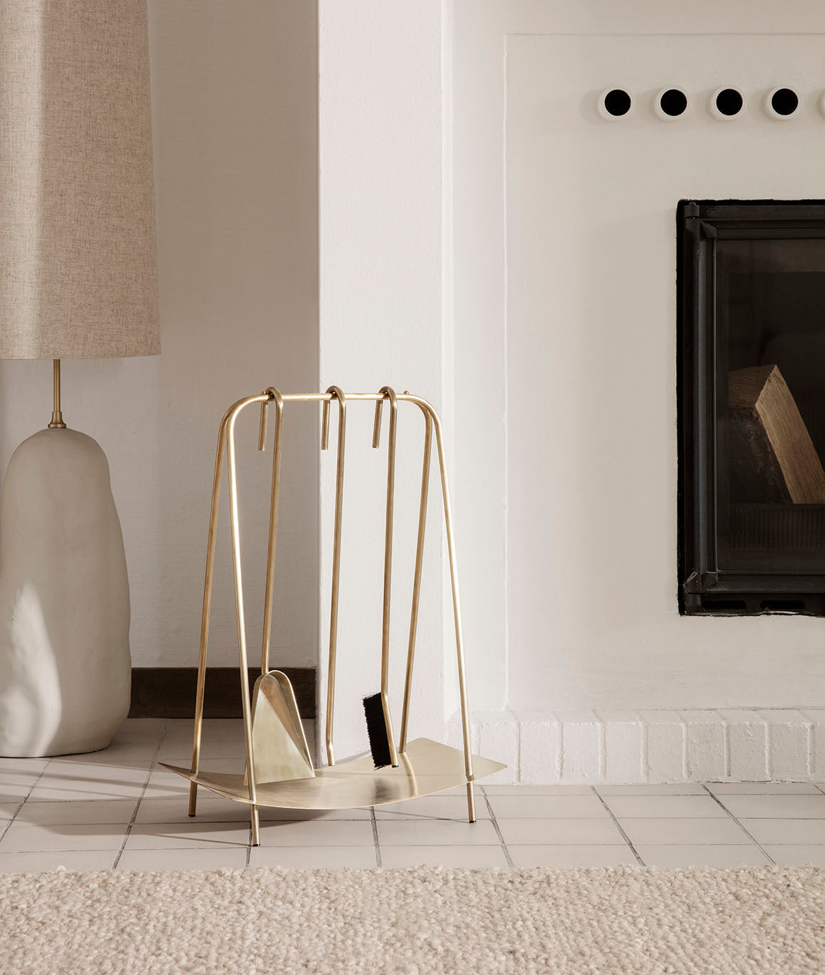 Ferm Living Port Fireplace Tools Brass