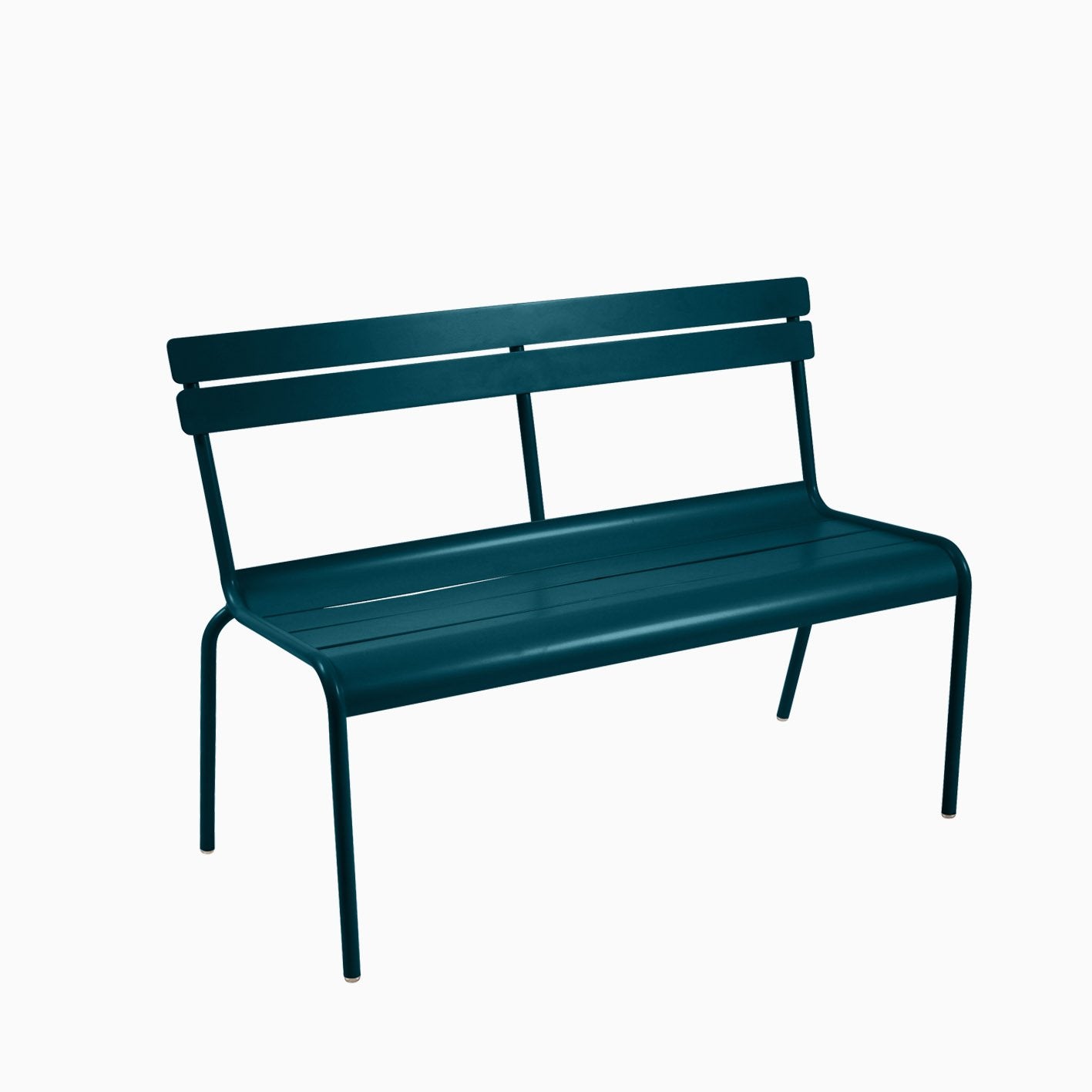 Fermob Luxembourg Bench with Backrest Acapulco Blue