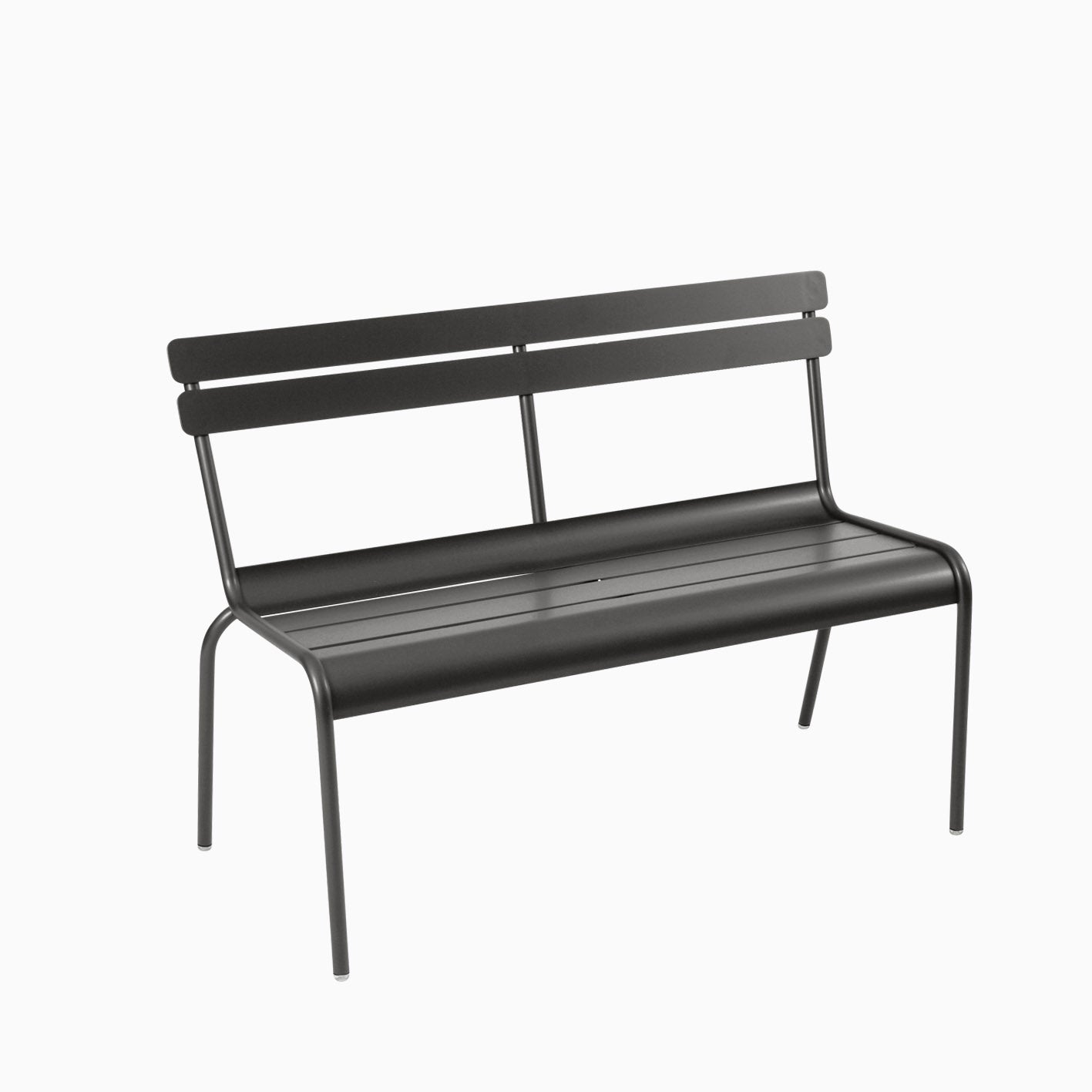 Fermob Luxembourg Bench with Backrest Liquorice