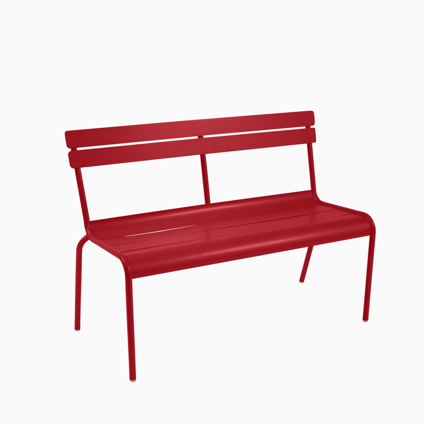 Fermob Luxembourg Bench with Backrest Poppy