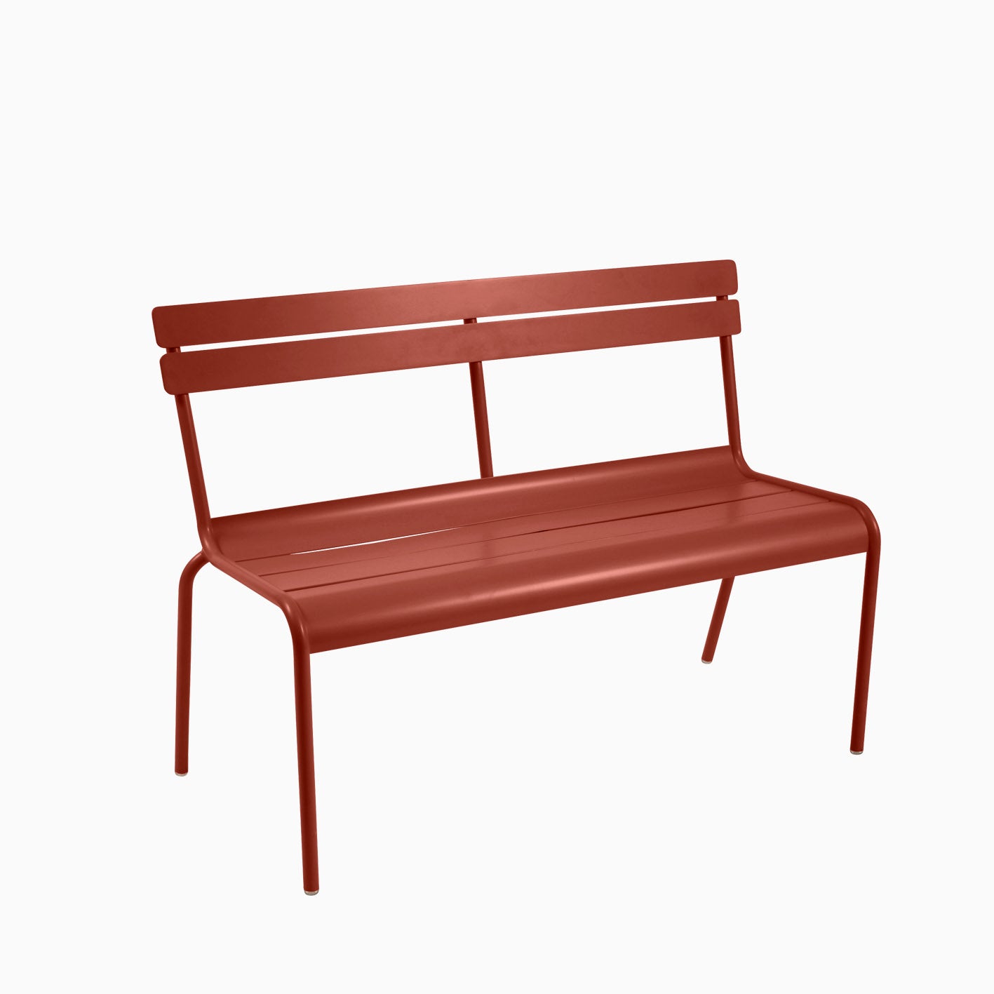 Fermob Luxembourg Bench with Backrest Red Ochre