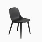 Muuto Fiber Side Chair Wood Base Black