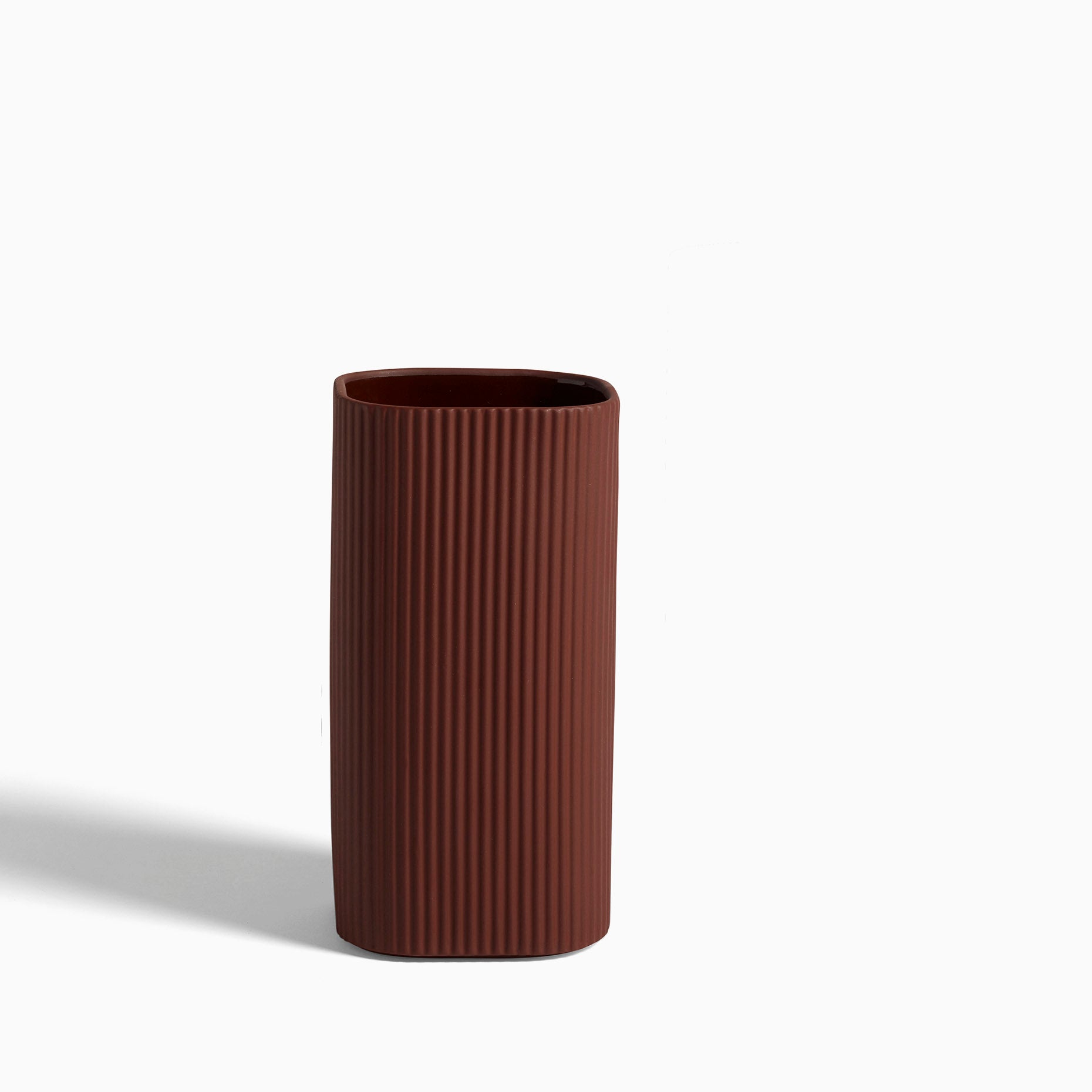 HAY Facade Vase Dark Terracotta
