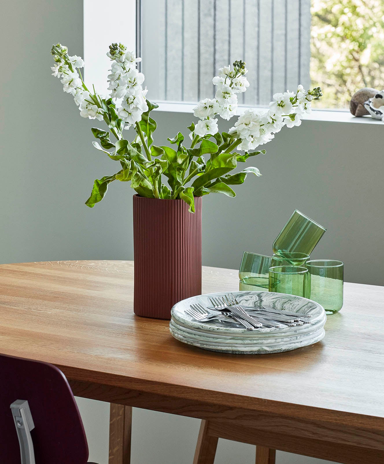 HAY Facade Vase Dark Terracotta