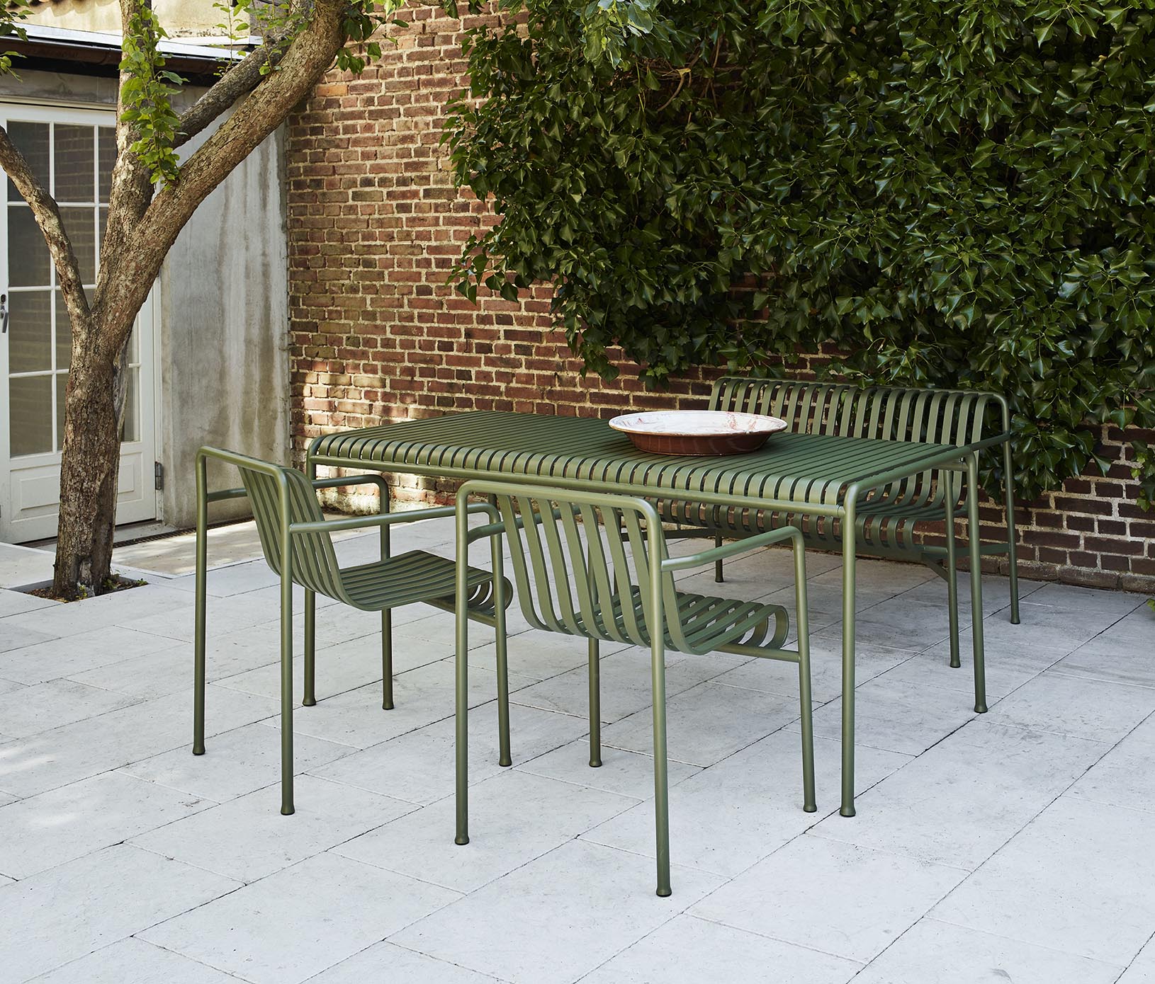 HAY Palissade Dining Armchair Olive