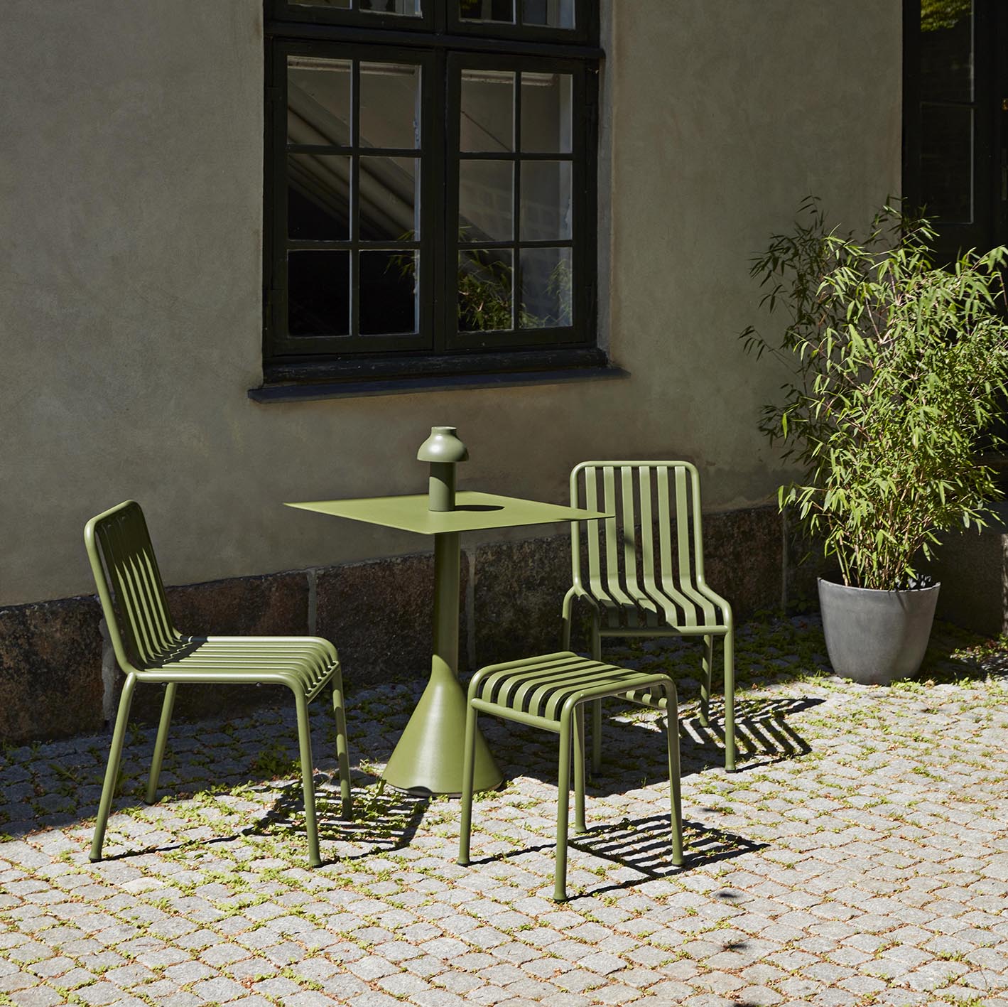 HAY Palissade Cone Table 65cm Olive